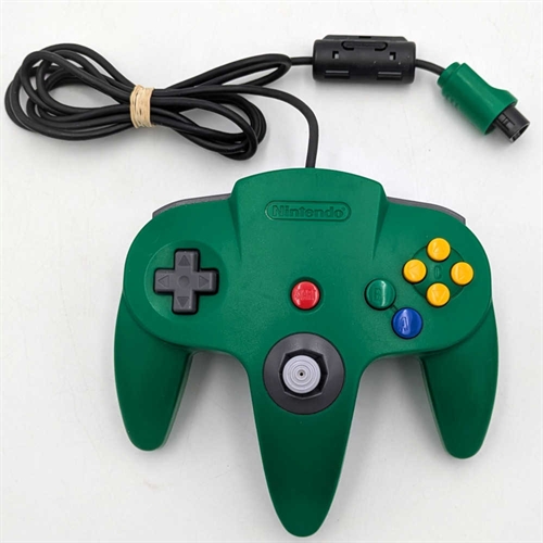 Original Nintendo 64 Controller - Solid Green - Nintendo 64 Accessories - (B Grade) (Used)